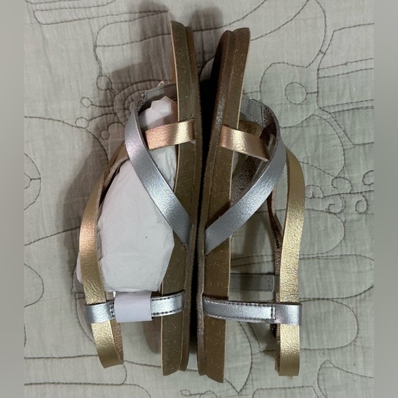 NEW Blowfish Granola-k Strappy Sandals Sz 1 Silver Gold Rose Gold - Picture 8 of 8